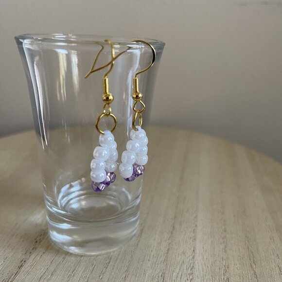 Abby Beaded Earrings, boho, chic, handmade, casual, gold, silver, delicate, ligh - Picture 1 of 1